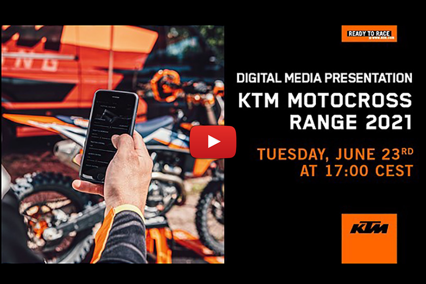 KTM 2021 SX/XC online model launch – New tuner App goes live