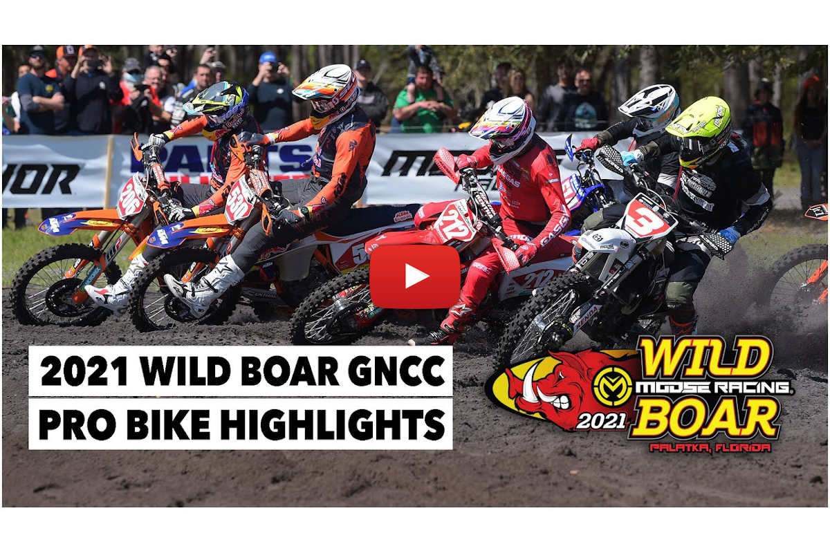 2021 GNCC Rnd2 Pro class video highlights from Wild Boar