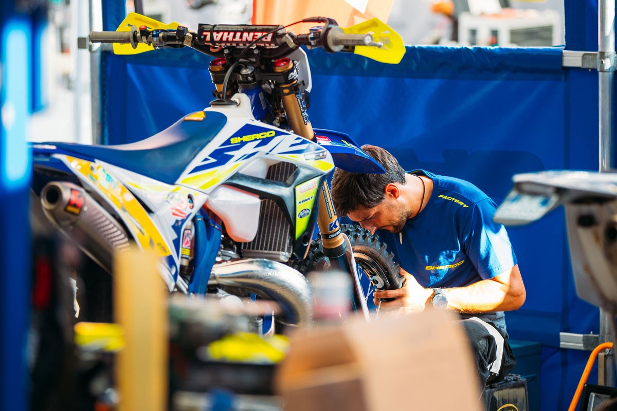 Packs de asistencia y alquiler de Sherco para los ISDE 2022