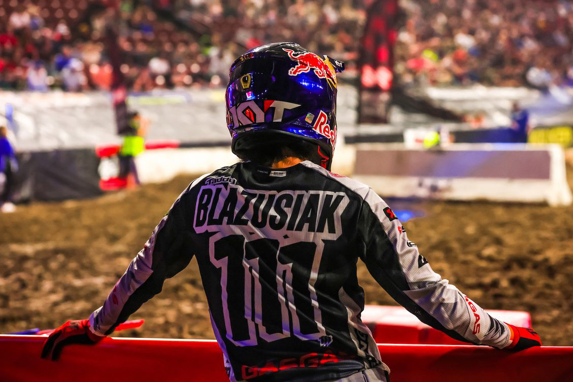 Taddy Blazusiak docked positions and points at Denver EnduroCross