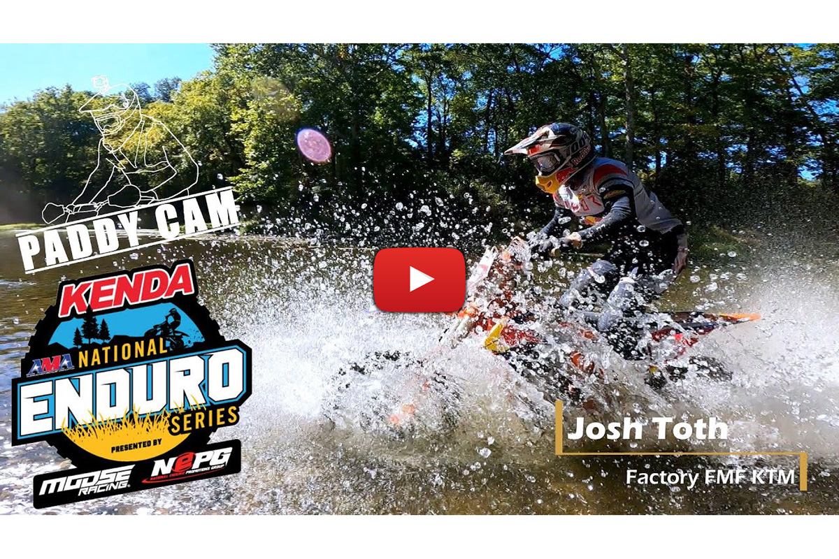 Muddobbers National Enduro: onboard the Paddy Cam chasing pro riders