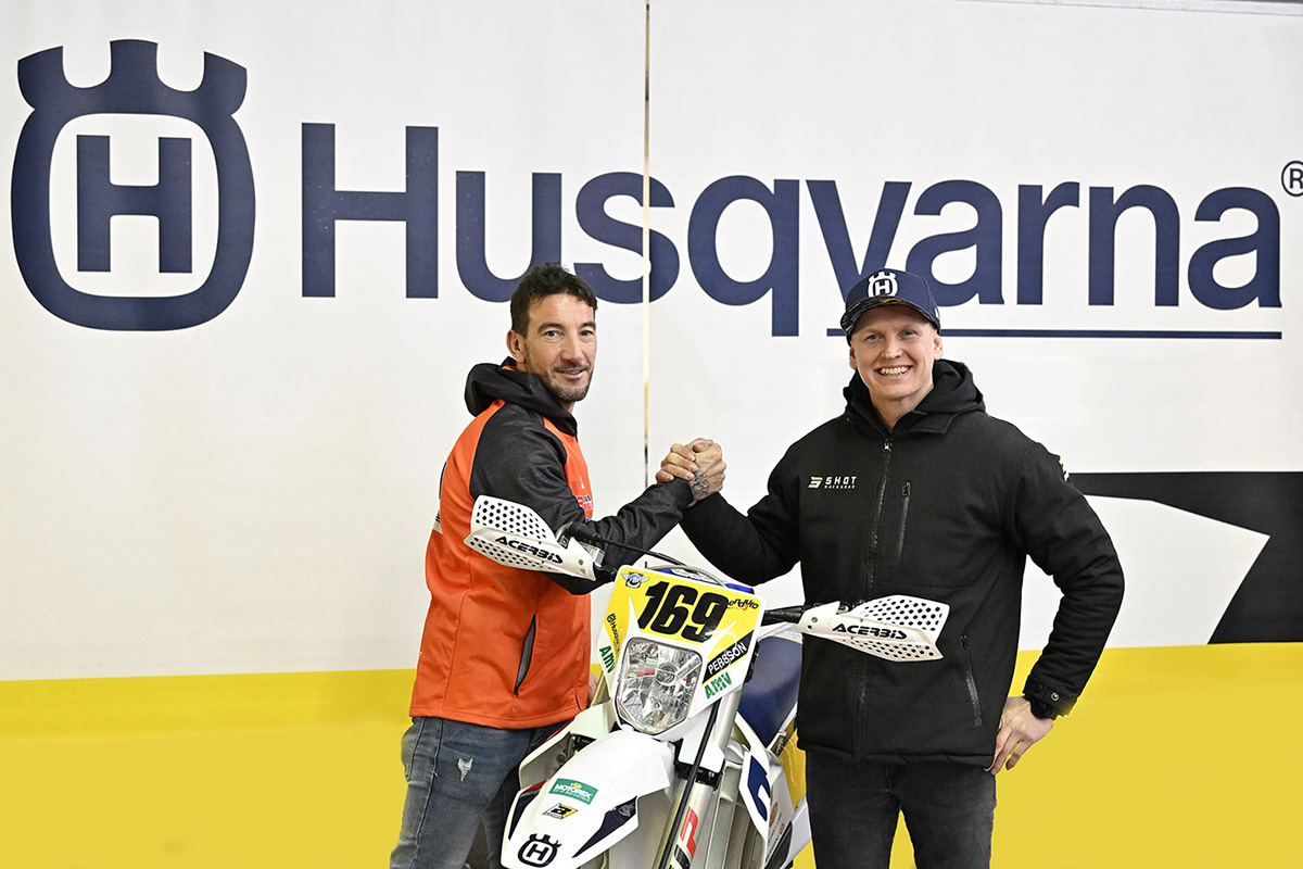 Mikael Persson back on a Husqvarna FE 250 for 2023 EnduroGP season