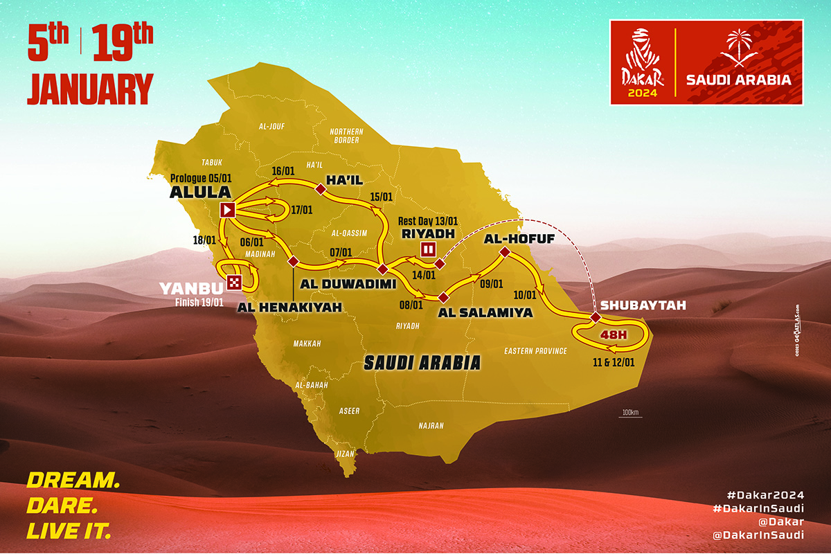 2024 Dakar Rally route confirmed – new 48hr “Chrono Stage” in the Empty Quarter