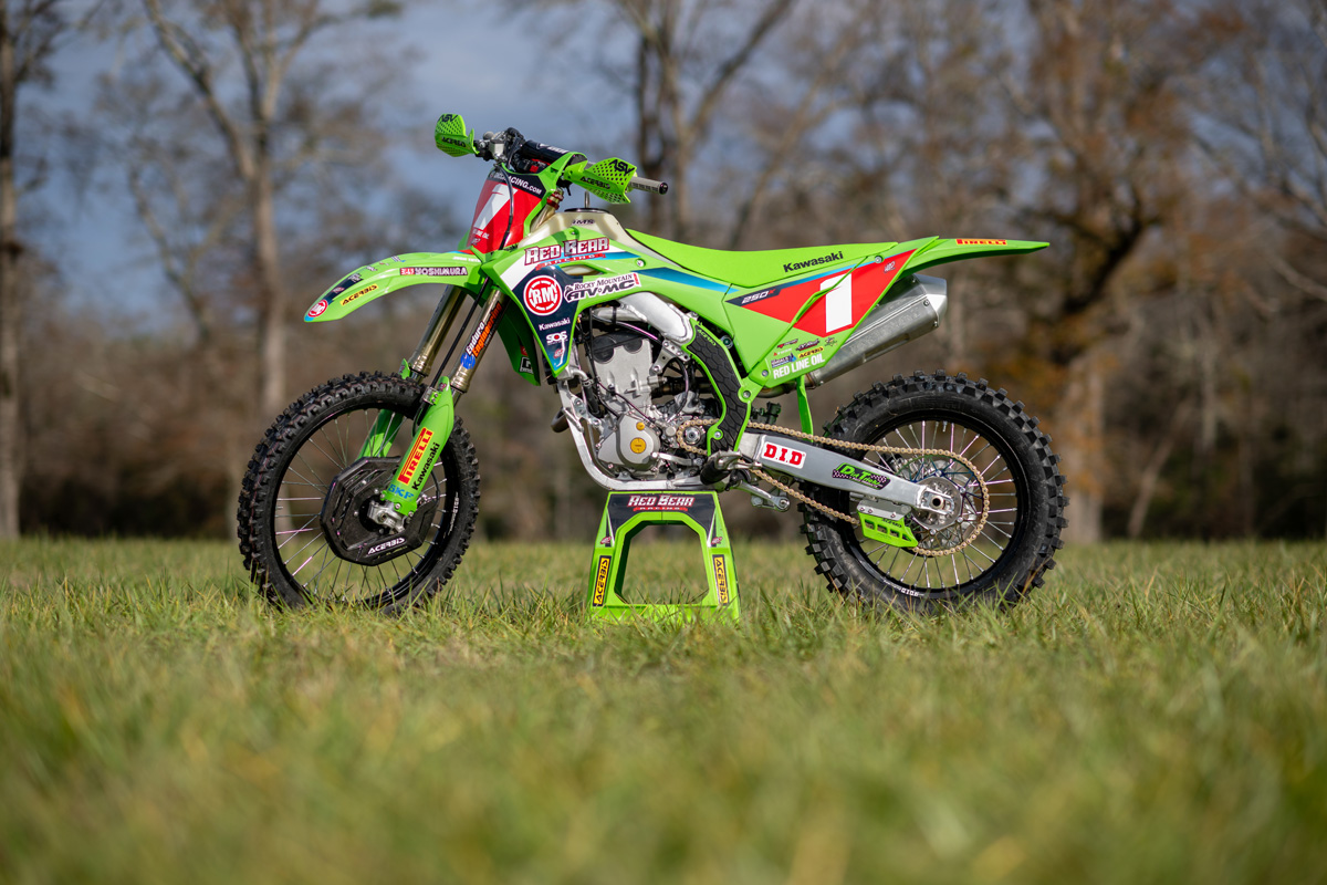 Pro Bike: Rocky Mountain Red Bear Kawasaki KX450X and KX250X race bikes