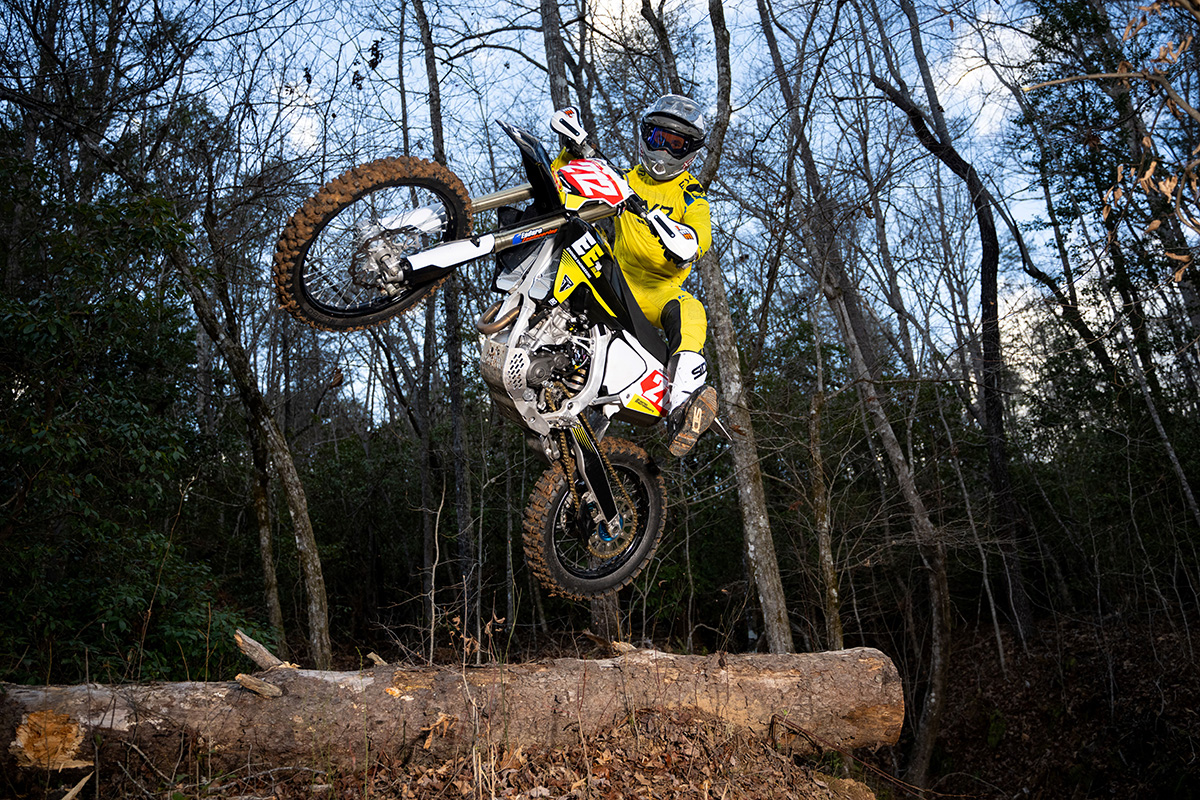 First look: Ricky Russell on the Enduro Engineering Triumph 250