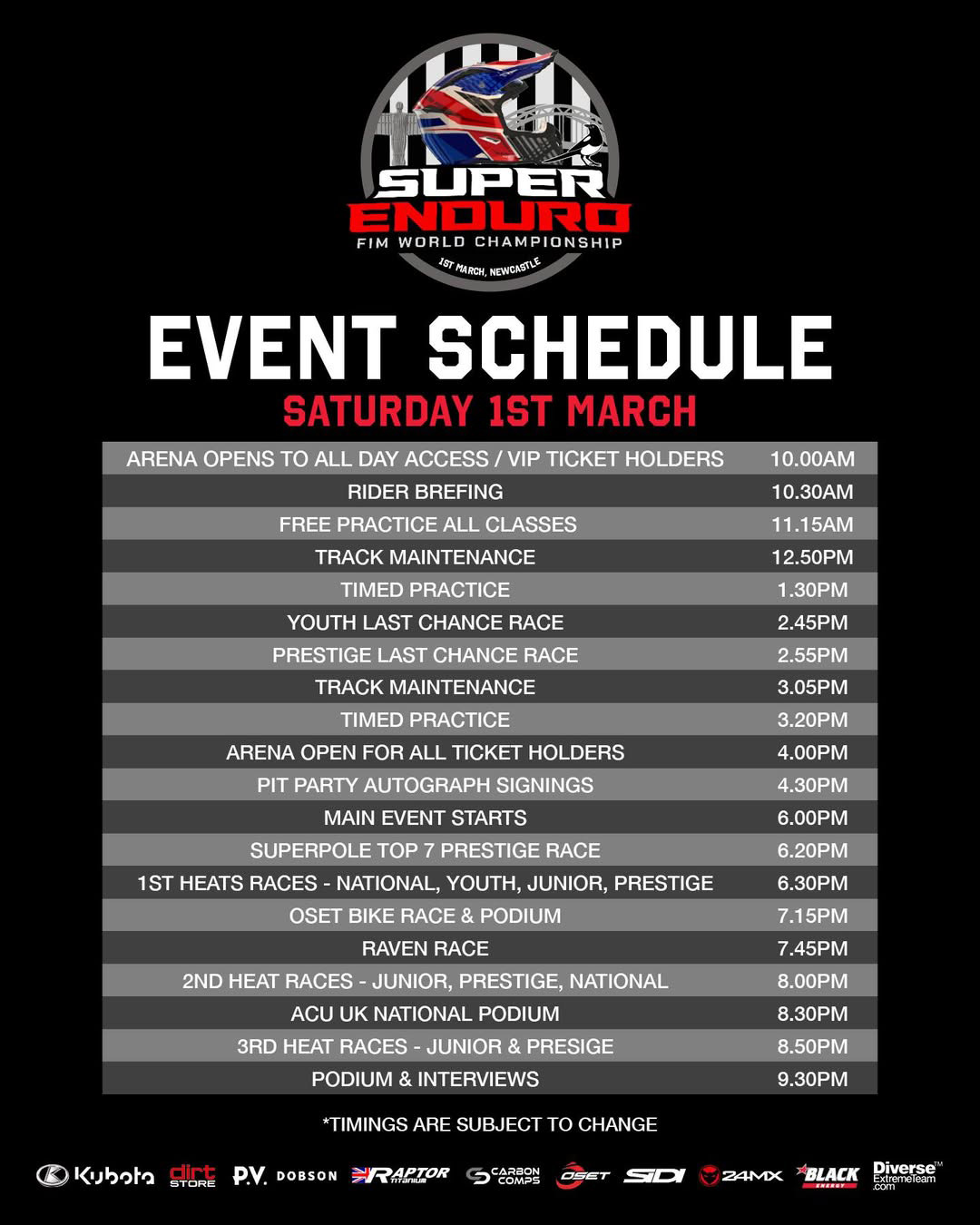 newcastle_superenduro_2025_schedule_