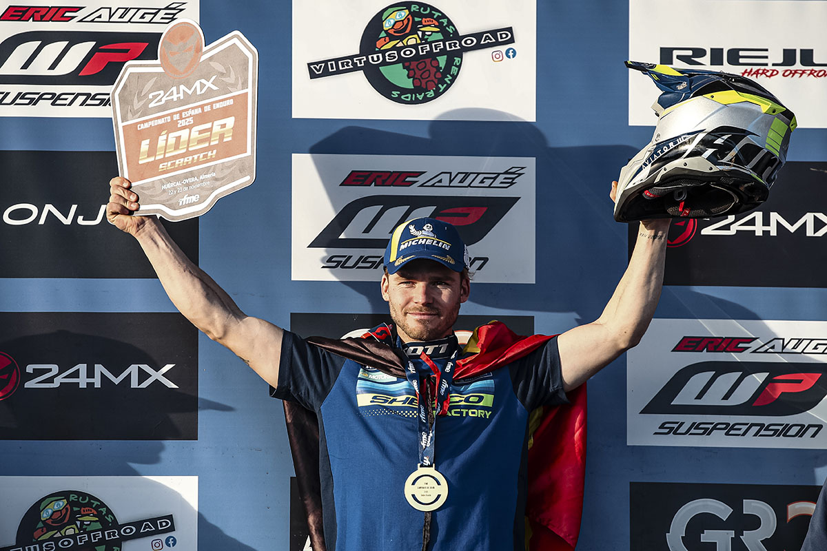 Campeonato España Enduro 2025: Antoine Magain conquista el título Scratch y Àlex Puey se estrena como campeón sénior E1